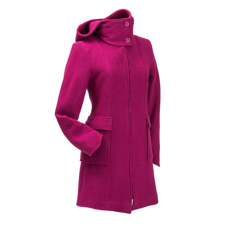 Mamalila Woolen Hooded Babywearing Coat - Berry