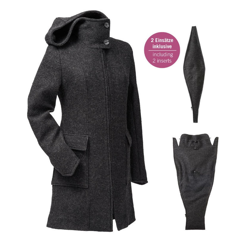 Mamalila Hooded Babywearing Coat Vienna - Anthracite