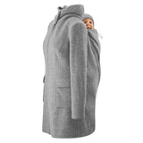 Mamalila Woolen Hooded Babywearing Coat - Light Grey