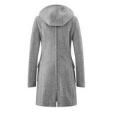 Mamalila Woolen Hooded Babywearing Coat - Light Grey