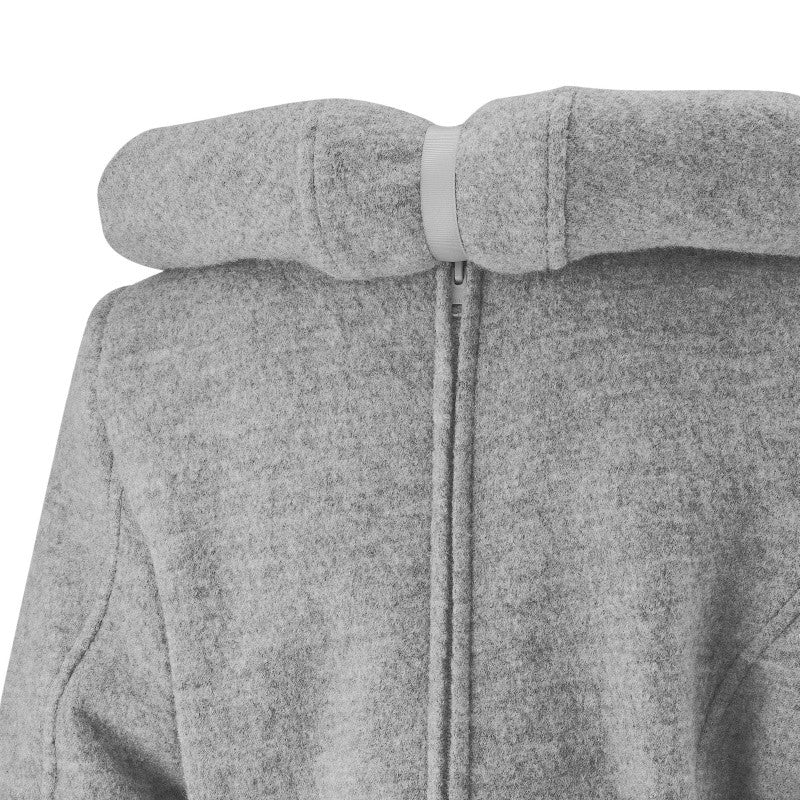 Mamalila Woolen Hooded Babywearing Coat - Light Grey