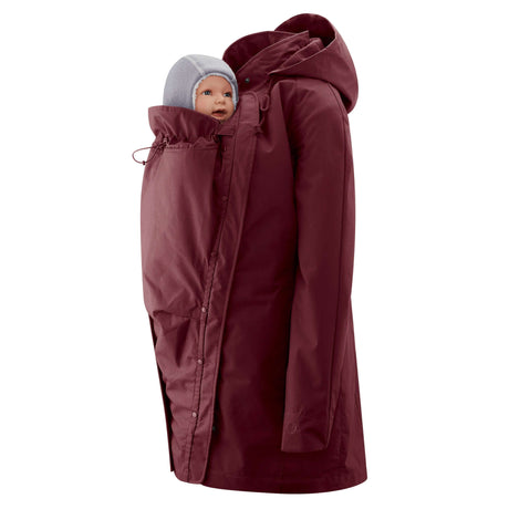 Mamalila Berlin All-Season Maternity & Babywearing Coat – Berry | Babymaxi